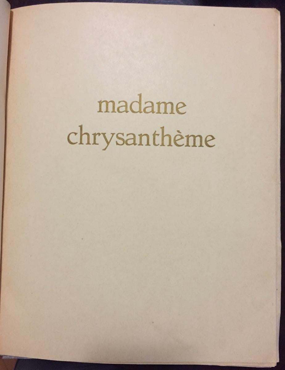 Madame Chrysanthème en vente 8