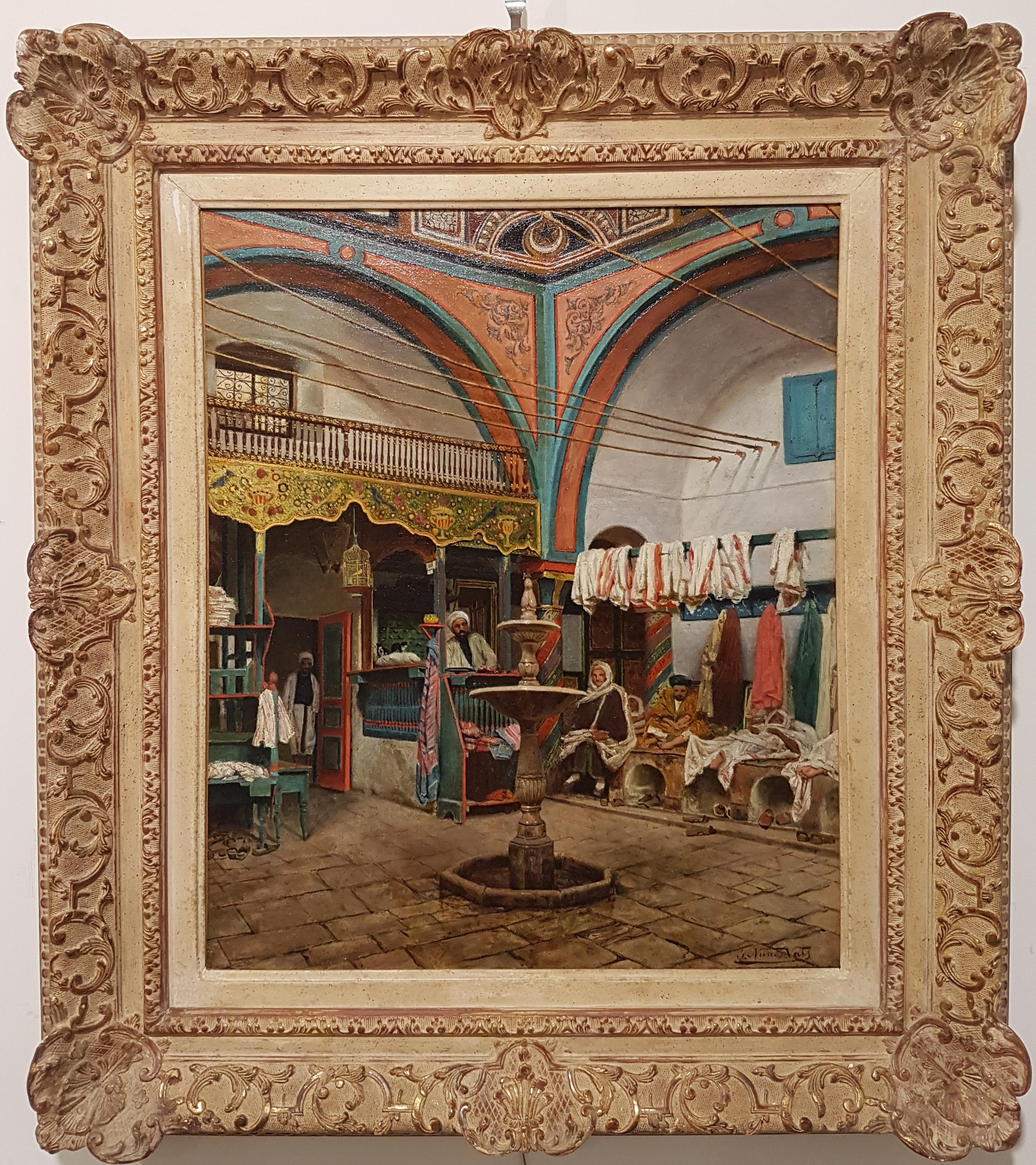 Italo Nunes Vais Figurative Painting - In the Hammam, Tunisia