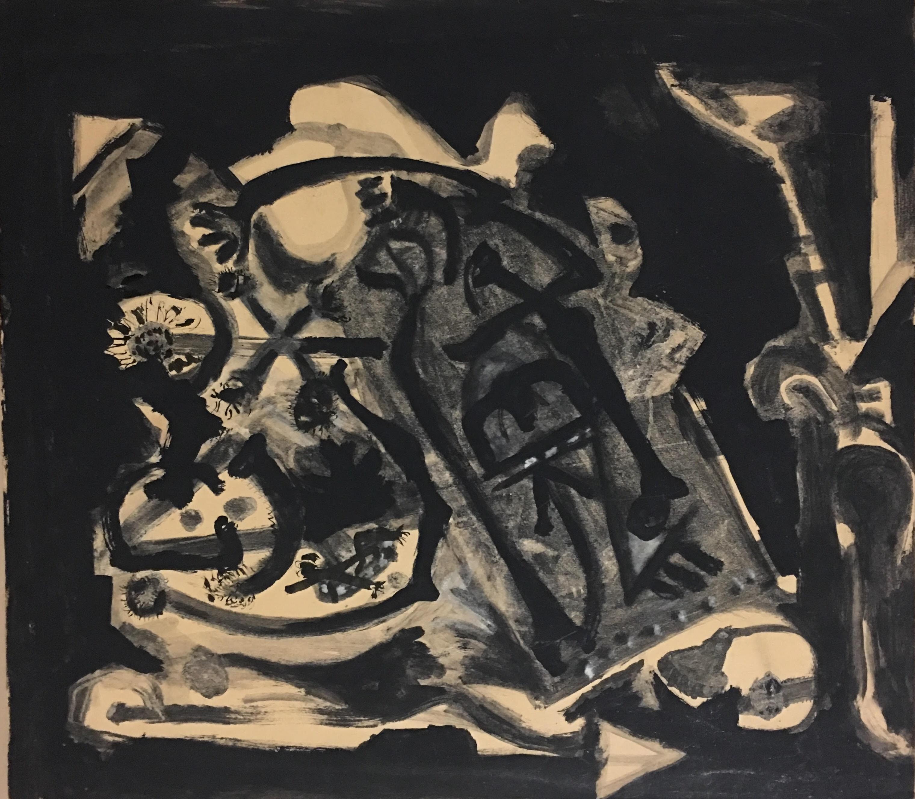 Jackson Pollock Abstract Drawing - Untitled