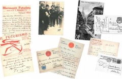 Antique Futurist Correspondence - 1900s - Filippo Tommaso Marinetti - Futurismo