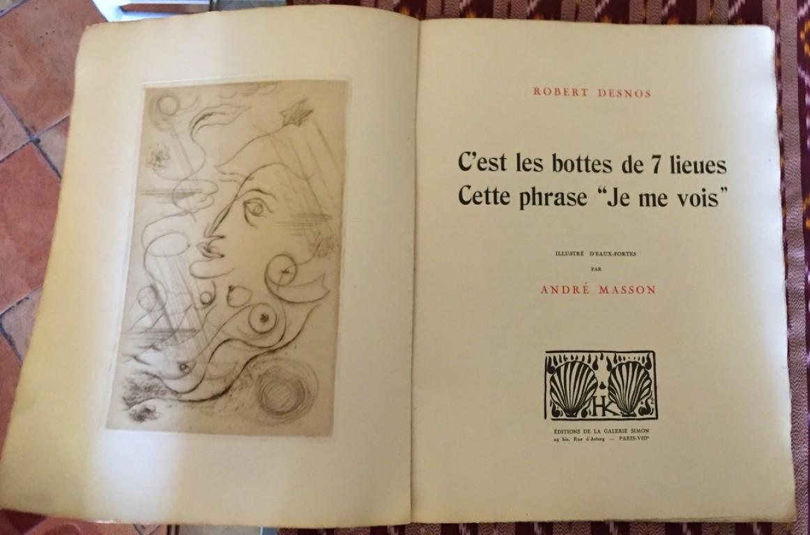 C'est les bottes de 7 lieues cette phrase « je me vois » - années 1920 - Andr Masson - Art de André Masson