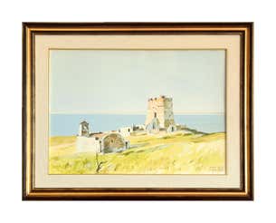 Aldo Riso - Tower At Tricase - XX century - Aldo Riso - Mixed Media ...