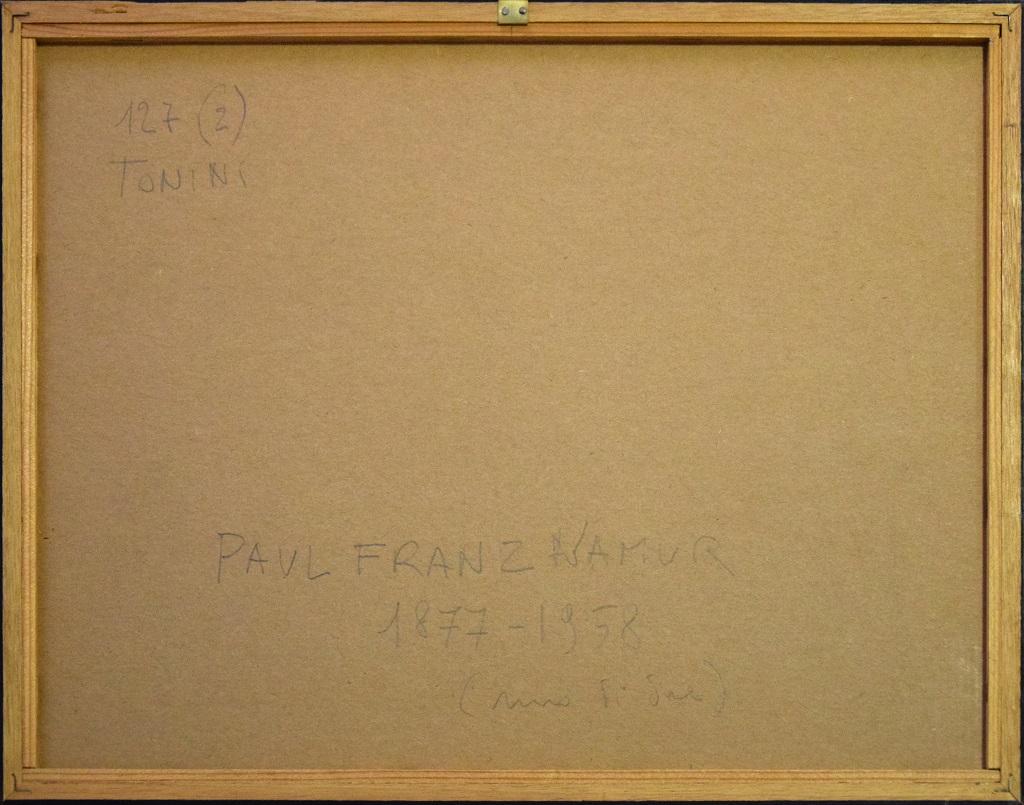 Man With Beret And Lying Man - Namur de Paul-Franz - Dessin moderne, années 1940 - Moderne Art par Paul-Franz Namur