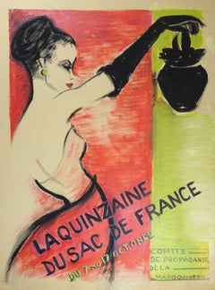 Study for the Affiche "La Quinzaine du Sac de France" - 1940s - Bernard Bécan