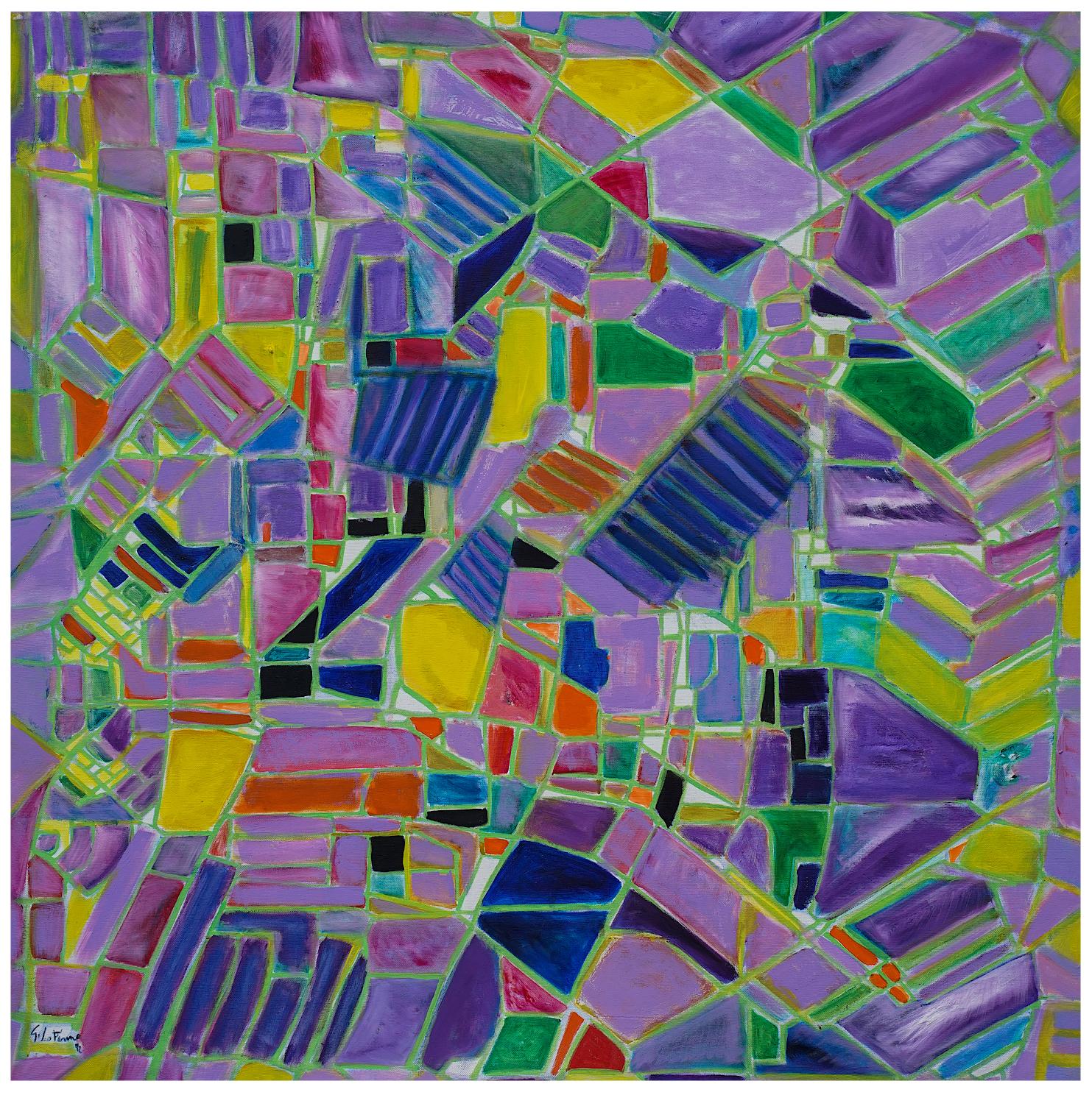 Reticulum is an original artwork realized by the artist Giorgio Lo Fermo in 1995. Oil on canvas; perfect conditions.

This gorgeous painting represents a grid that covers its entire surface. The reticulum series recalls geometrical artworks realized