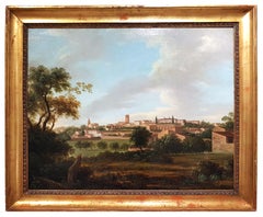Pair of Landscapes from the Tuscan Countryside - Oil Paintings - 19th century