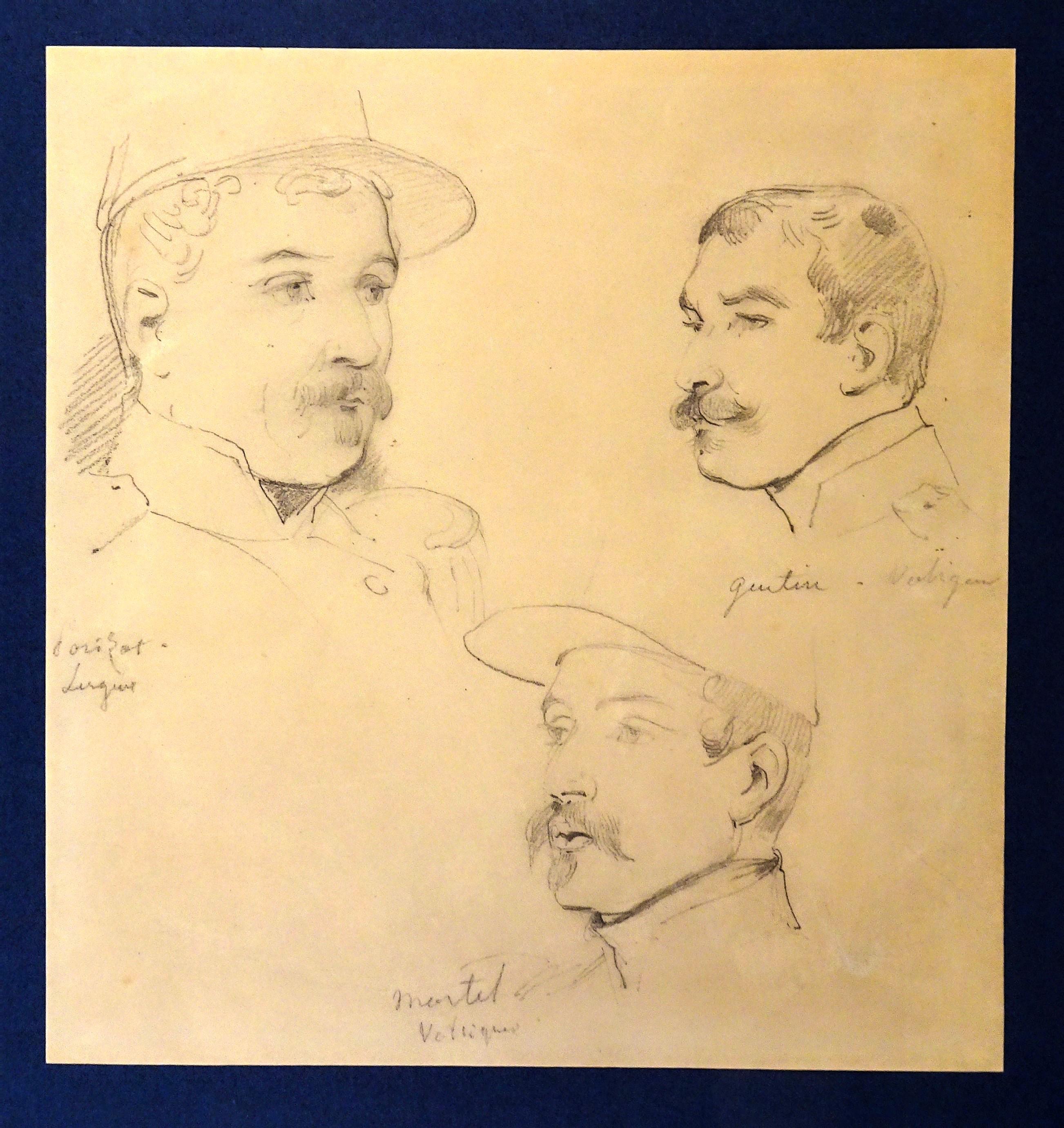 Émile Jean-Horace Vernet  Portrait - Le Soldats - Pencil Drawing by Horace Vernet