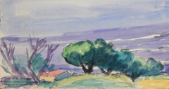 Marine Landscape - Original Watercolor by William Edwards Cook - 1900-1909
