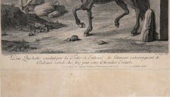 Don Quichotte conduit par la Folie  Radierung von Louis Surugne  1730
