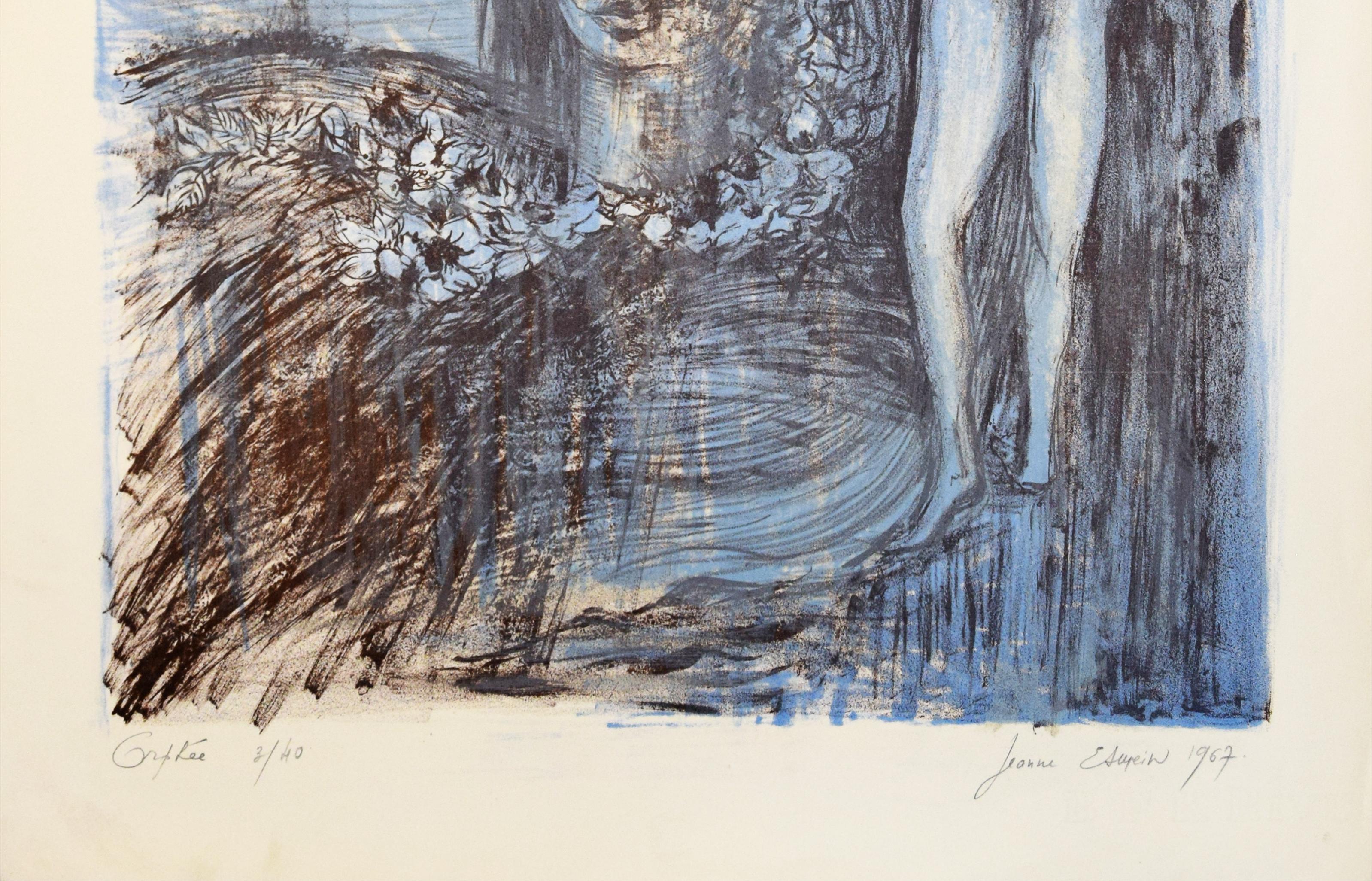 Orphée - Original Lithographie von Jeanne Esmein - 1967 im Angebot 1
