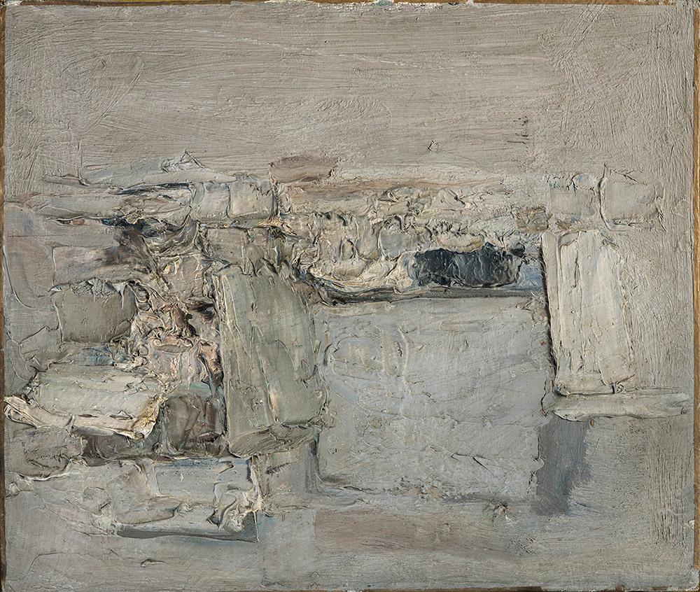  Grey Landscape - 1950s - Piero Sadun - Painting - Contemporary