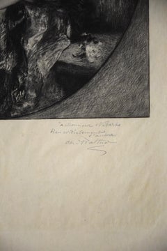 Portait of Madame – Original-B/W-Radierung von Charles Waltner – Ende des 19. Jahrhunderts.