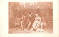 Faust et Marguerite - Lithograph by E.L. Pirodon - 1861