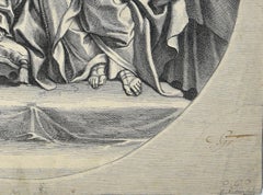 The King and the Queen - Etching after Domeniquin (Domenichino) by G. Audran