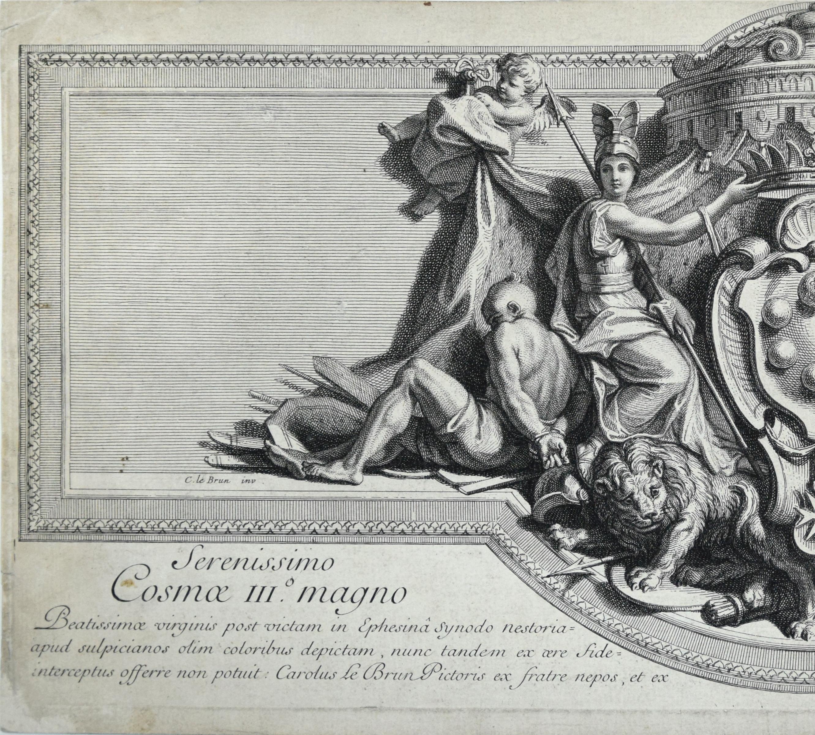 Principi Etruriae Duci - Etching by Charles Simonneau - Late 1600 For Sale 1