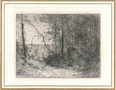 In the Wood - Original Etching by Jean Achard - 1850s