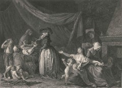 L'Acte d'Humanité - Etching Jean De Fraine by Robert Delaunay - 1786