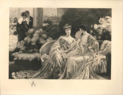 Confidences - Etching by Alfred Boulot - First Half of 1900