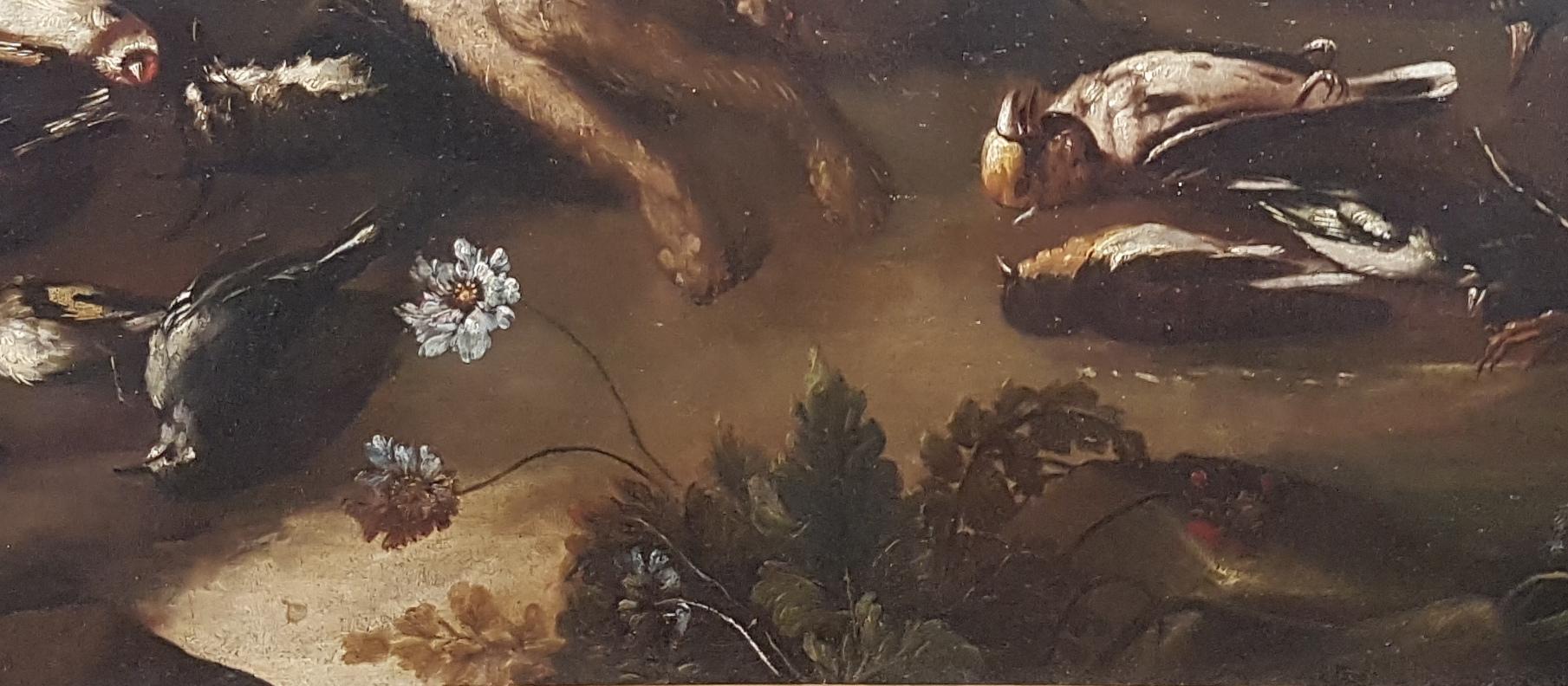 Still Life with Game Bag, Hare and Birds - Oil on Canvas Neapolitan Sch. - 1700 1