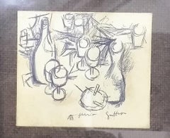 Nature morte - Dessin original à l'encre de Renato Guttuso