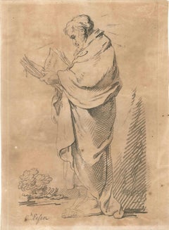 The Patriarch - Original Lithograph on Paper - Late 18th Century