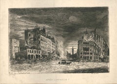 L'Après L'Invasion? - Original Etching on Paper- 1868