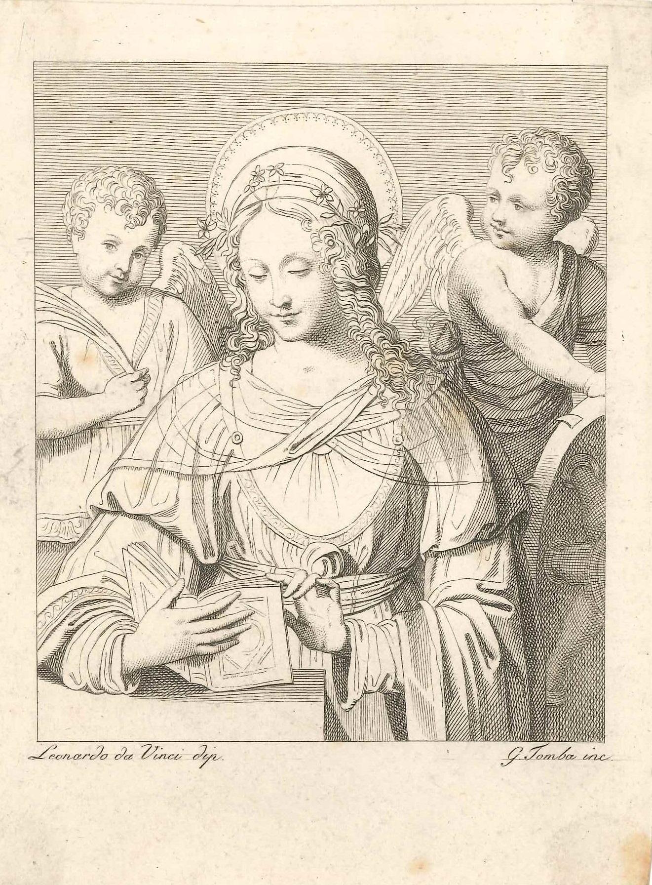virgin mary etching