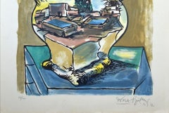 Vase - Originallithographie von Ercole Pignatelli - 1972