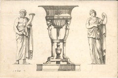 Fragments Antiques et Modernes - Original Etching by J.B. Huet - 18th century
