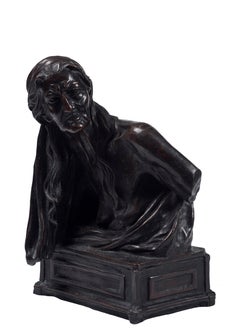 The Sibyl - Original Bronze Sculpture by Vincenzo Gemito - End of 19th Century