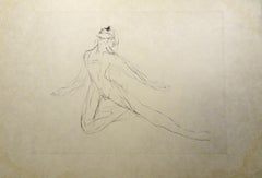 The Dancer - Original Etching and Drypoint by Ilse Voigt - 1950s