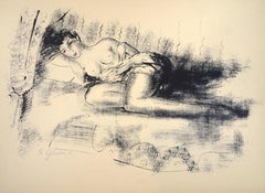 Female Nude - Original Lithograph on Japon Paper by N. Gloutchenko - 1928
