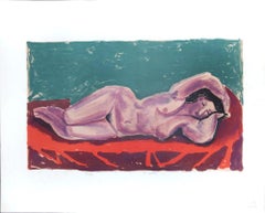 Nude of Woman - Original Lithograph by Emilio Notte - Late 1900