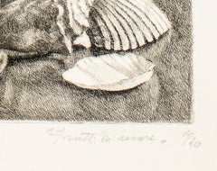Fruits de la mer - Gravure originale de Leonardo Castellani - 1943