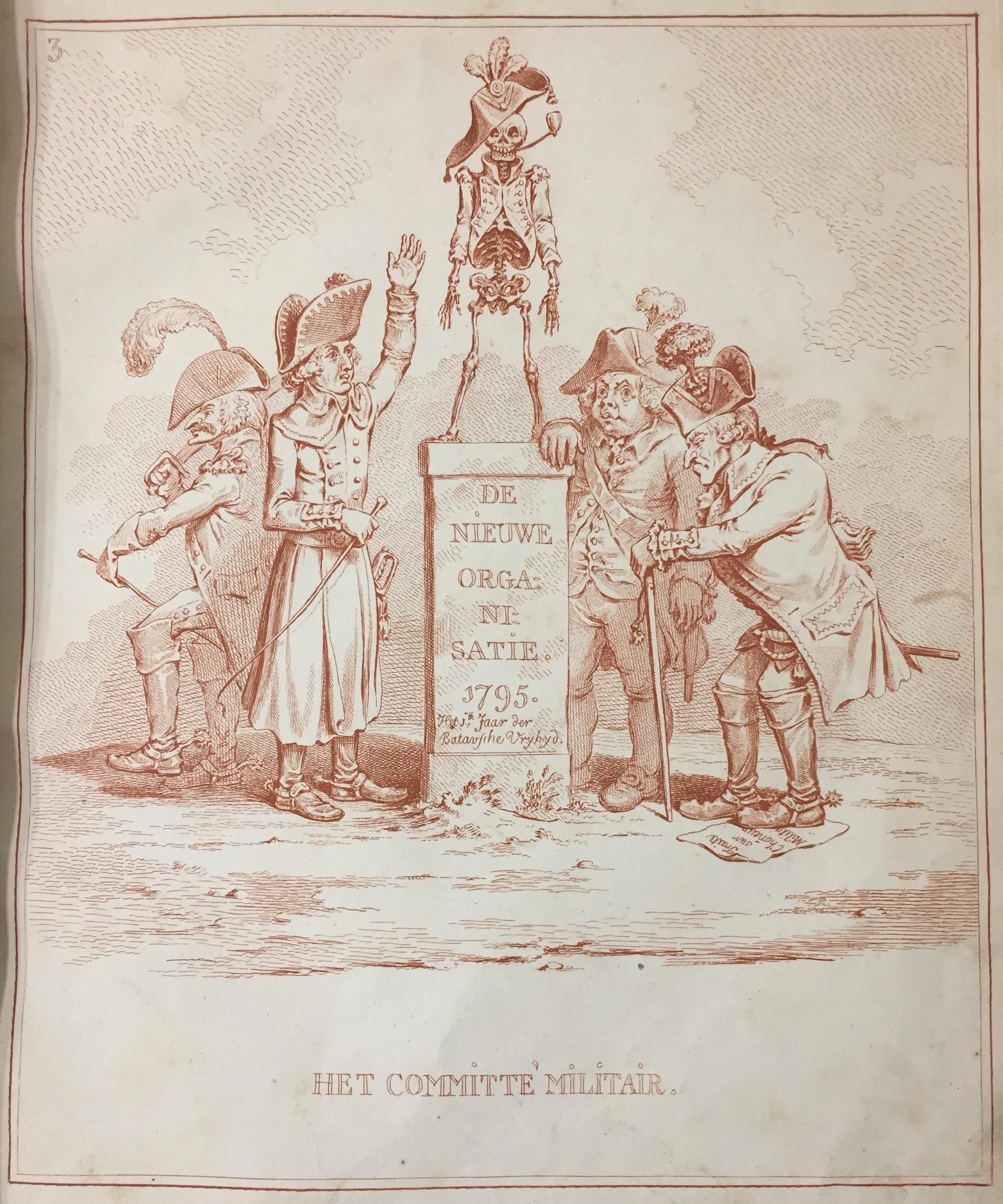 Hollandia Regenerata - Rare Pamphlet d'origine illustré - 1795 - Art de David Hess