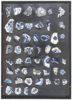 Untitled - Iron Plate, Ancient Chinese Porcelain Fragments, Steel Wire - 2011