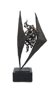 Amoureux - Sculpture en bronze de Luciano Minguzzi - Années 1950