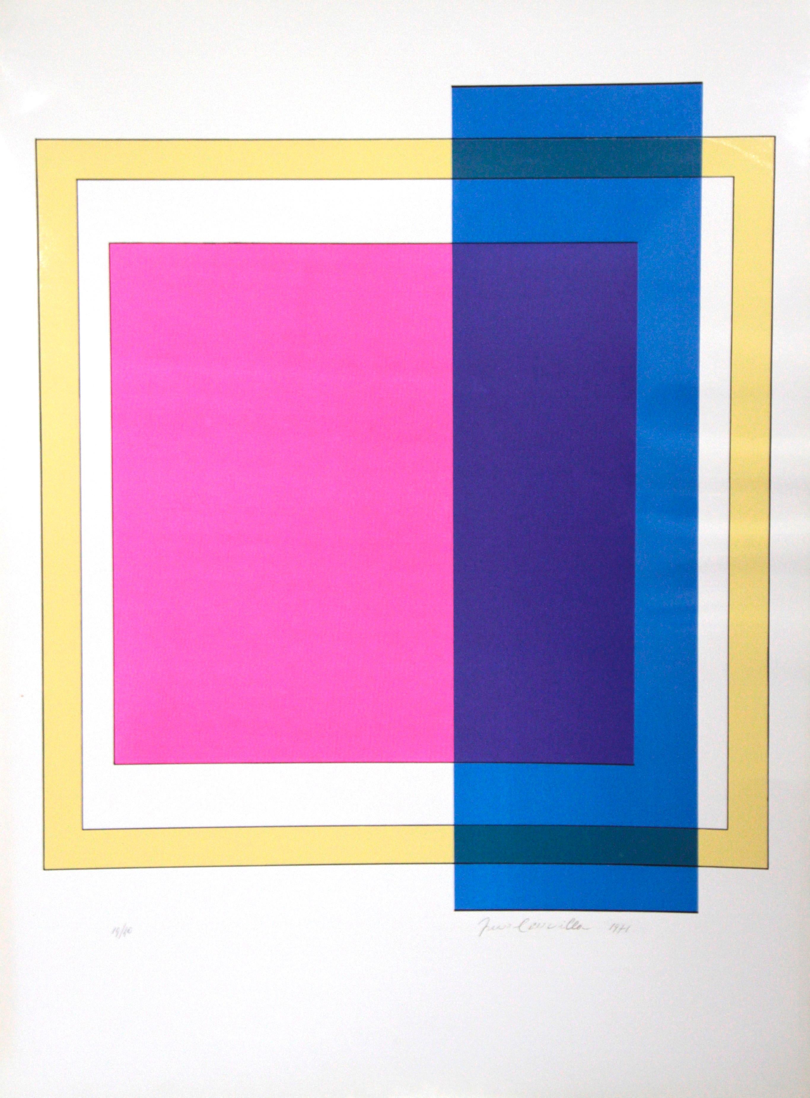 Composition X is an original serigraph realized by Franco Cannilla in 1971.

The artwork is hand-signed in pen by the artist. Edition of 50 prints.

The serigraph is from the print suite "Structures", a rare portfolio realized by Cannilla in the