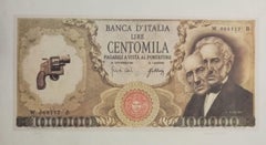 Vintage Centomila Lire - Original Lithograph by Claudio Cintoli - 1970s