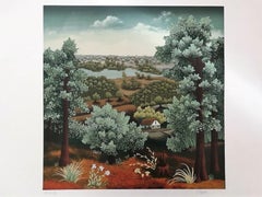 Landscape - Original Lithograph by Ivan Generalic - 1956