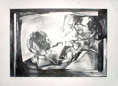The Interview - Lithograph by C. Rickert - 1971