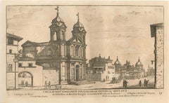 Chiesa di Sant'Athanagio e Collegio della Natione de Greci -  Original Etching