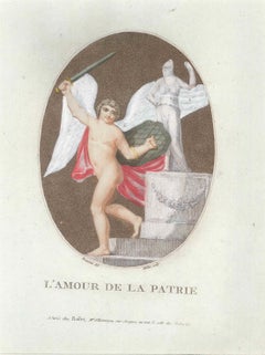 L'Amour de la Patrie - Etching by F.M. Beaurain and J.-B. Malle