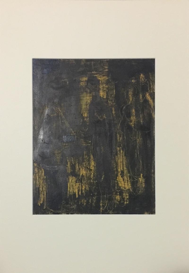Frauen – Original China-Tinte und Pastell von Mariano Villalta – 1970er Jahre im Angebot 1