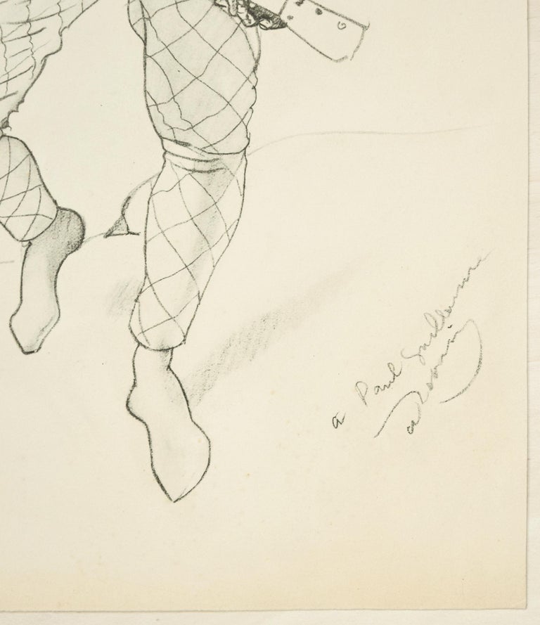 André Derain - Harlequin - Original Drawing on Paper by André Derain
