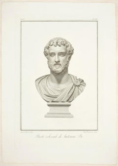 Bust of Antoninus Pius - Original Etching by P. Fontana After A. Tofanelli