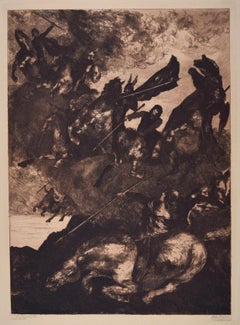 Walkürenritt (the Ride of the Valkyries) - Original Etching by Albert Welti