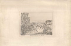 Ponte di Mammea (today Ponte Mammolo) - Original Etching by A. Acquaroni - 1836