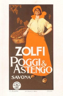 Zolfi - Original Advertising Lithograph by G. E. Malerba - 1905 ca.