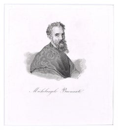 Michelangelo Buonarroti - Original Etching by G. Lepri - 1810 ca.